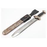 WWII German Red Cross Hewer Dagger w/ Scabbard & F
