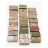 (25) Empty Antique .22 Cal Cartridge Boxes