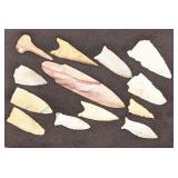 Native American Arrowhead Display