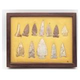 Native American Arrowhead Display
