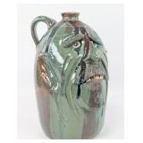 15.5in Dal Burtachell Multi Glaze Face Jug