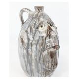 15in Dal Burtachell Multi Glaze Face Jug
