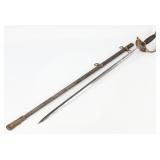US Civil War M1860 Officers Dress Sword w/ Scabbar