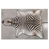 African Zebra Hide Rug Taxidermy w/ Rug Backing