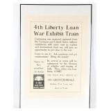WWI US 4th Liberty Loan Framed Propaganda Poster