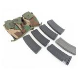 (6) 30 Rnd Polymer & Metal 5.56mm AR-15 Magazines