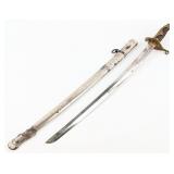 Meiji Period Japanese Military Police Sword w/ Sca