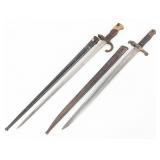 French M1874 Gras & German Steyr 1886 Bayonets w/