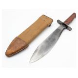 WWI 1918 US Model 1917 Bolo Fighting Knife w/ Scab