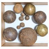 Group of Antique Cannon Balls