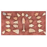Local Native American Arrowhead Display