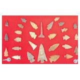Native American Arrowhead Display