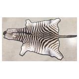 African Zebra Rug Taxidermy w/ Felt Backing
