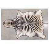 African Zebra Hide Rug w/ Rug Backing