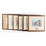 (6) Ltd Edition Migratory Bird Duck Stamp Framed P