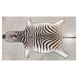 African Zebra Hide Rug Taxidermy w/ Rug Backing