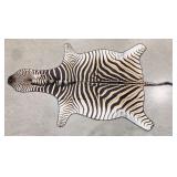 African Zebra Hide Rug Taxidermy w/ Rug Backing