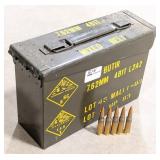 215 Rnds Malaysian Surplus 7.62mm FMJ Cartridges w