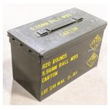Can of 820 Rnds Surplus 5.56mm Ball Cartridges
