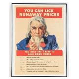 WWII US Uncle Sam War Bonds Framed Propaganda Post