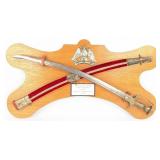 Talwar Ceremonial Sword & Scabbard on Plaque Displ