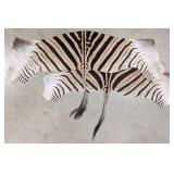 (2) African Zebra Tanned Hides