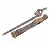 Civil War Sons of Veterans Belt & Socket Bayonet w