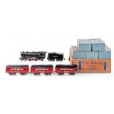 Ives O Gauge Red / Black Seagrave Passenger Set No