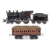 Bing Clockwork Cast Iron 4-4-0 Locomotive with Ten