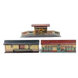 (3) German Tin Litho Stations