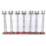 (7) Lionel No. 92 Floodlight Towers