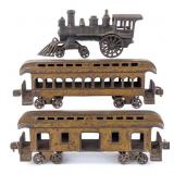 Cast Iron 4-2-0 Locomotive and Passenger Cars