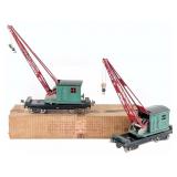 (2) Lionel No. 219 Derrick Crane Cars w/ (1) Box