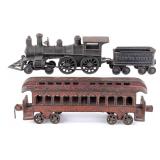 Cast Iron Locomotive with Lehigh Valley Tender & P