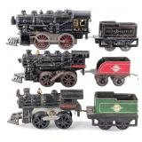 (3) American Flyer & Hafner Cast Iron Clockwork Lo
