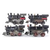 (4) American Flyer Cast Iron Clockwork Locomotives