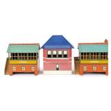 Meccano Hornby and Skyline Tin Litho Buildings
