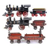 Ives Cast Iron 185 Locomotive with Cars and Restor