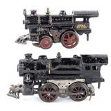 (2) Cast Iron Ives Electric Locomotive
