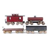 Lionel 17 Caboose, 12 Gondola, 15 Tank Car, and 11