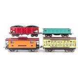 Lionel 213 Stock Car, 217 Caboose, 512 Gondola & 5