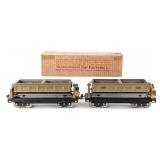 (2) Lionel Standard Gauge 218 Side Dump Cars w/ (1