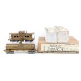 IMP O Scale Brass Reading Caboose & Tank Car