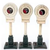 (3) Ives 333 Railroad Crossing Signals