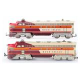 Marx O Gauge Lithographed No. 2000 Rock Island Loc