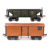 Ives Wide Gauge 194 PRR Hopper Car & 192 Reefer Ca
