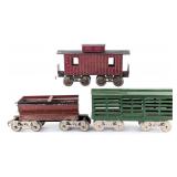 Lionel Standard Gauge 13 Stock Car, 16 Ballast Car