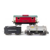Lionel 1835W Tender, 217 Caboose, & 515 Tank Car