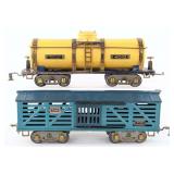 American Flyer 4010 Tank Car & 4020 Livestock Car