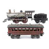 German Marklin Locomotive w/ Tender & Passenger Ca
